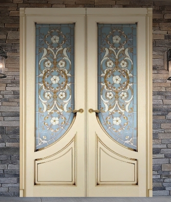 Двери с витражом Двери с витражом